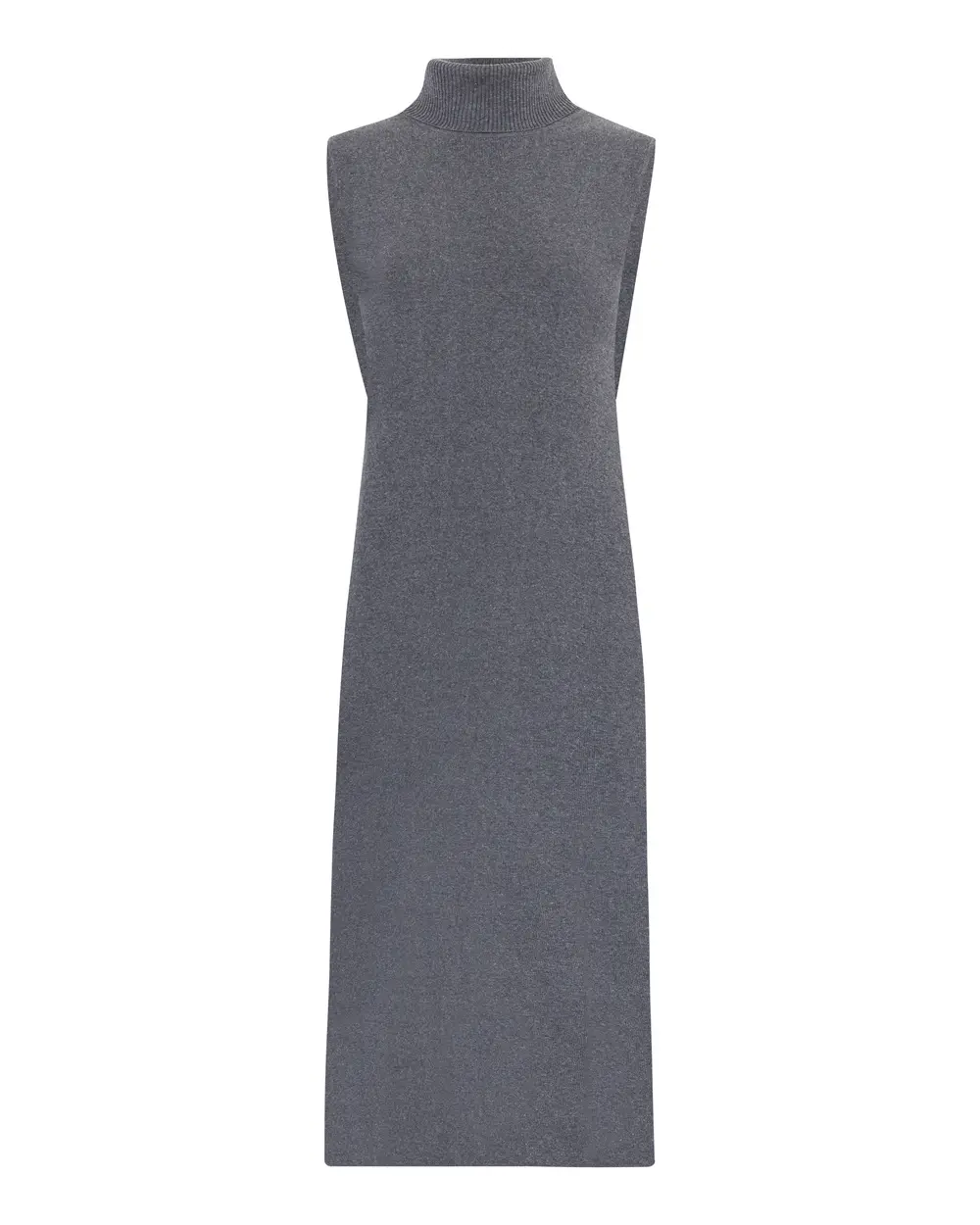 Turtleneck Sleeveless Basic Knitwear Dress