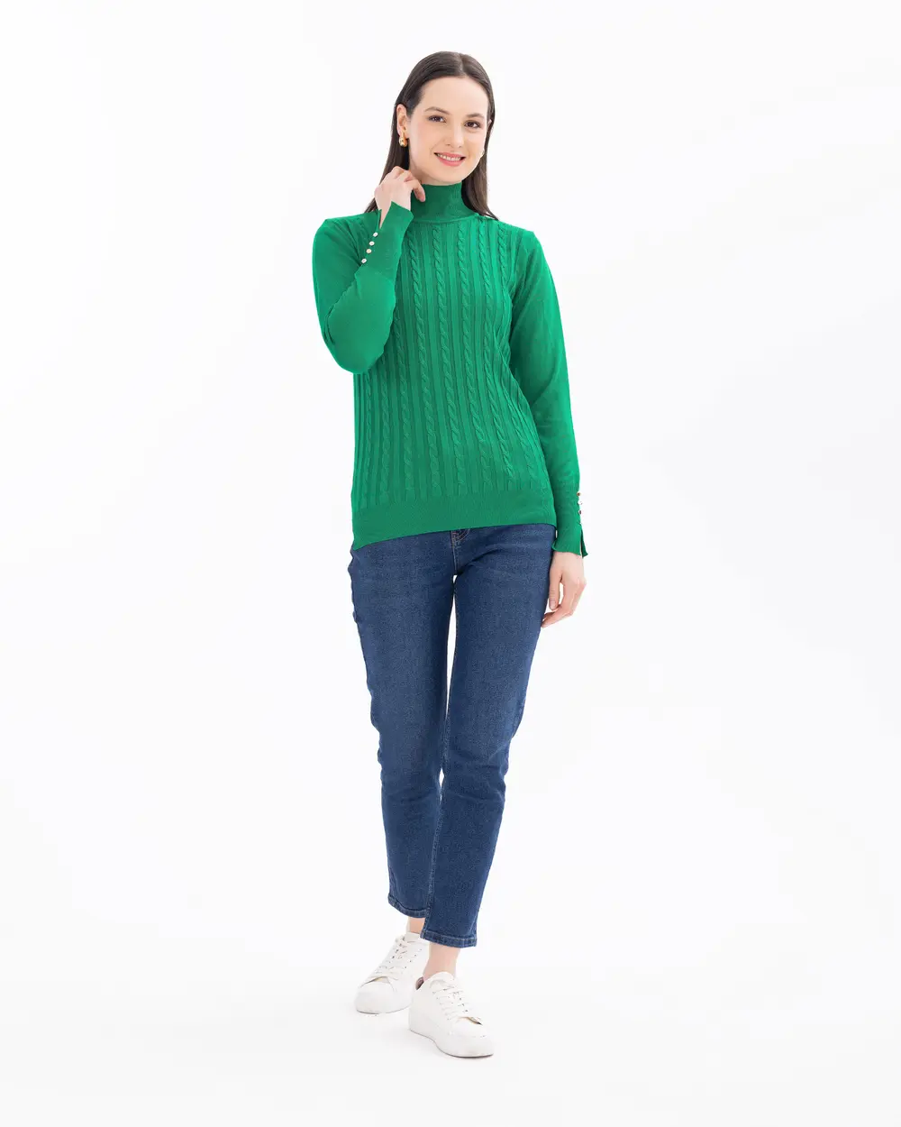 Herringbone Zero Collar Sweater