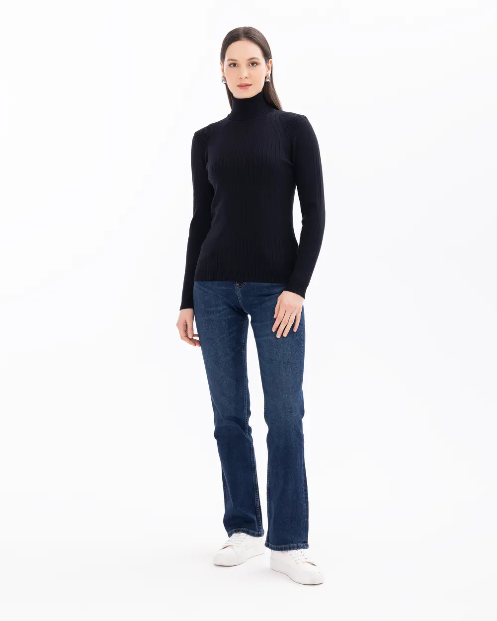 Full Turtleneck Waist Length Knitwear