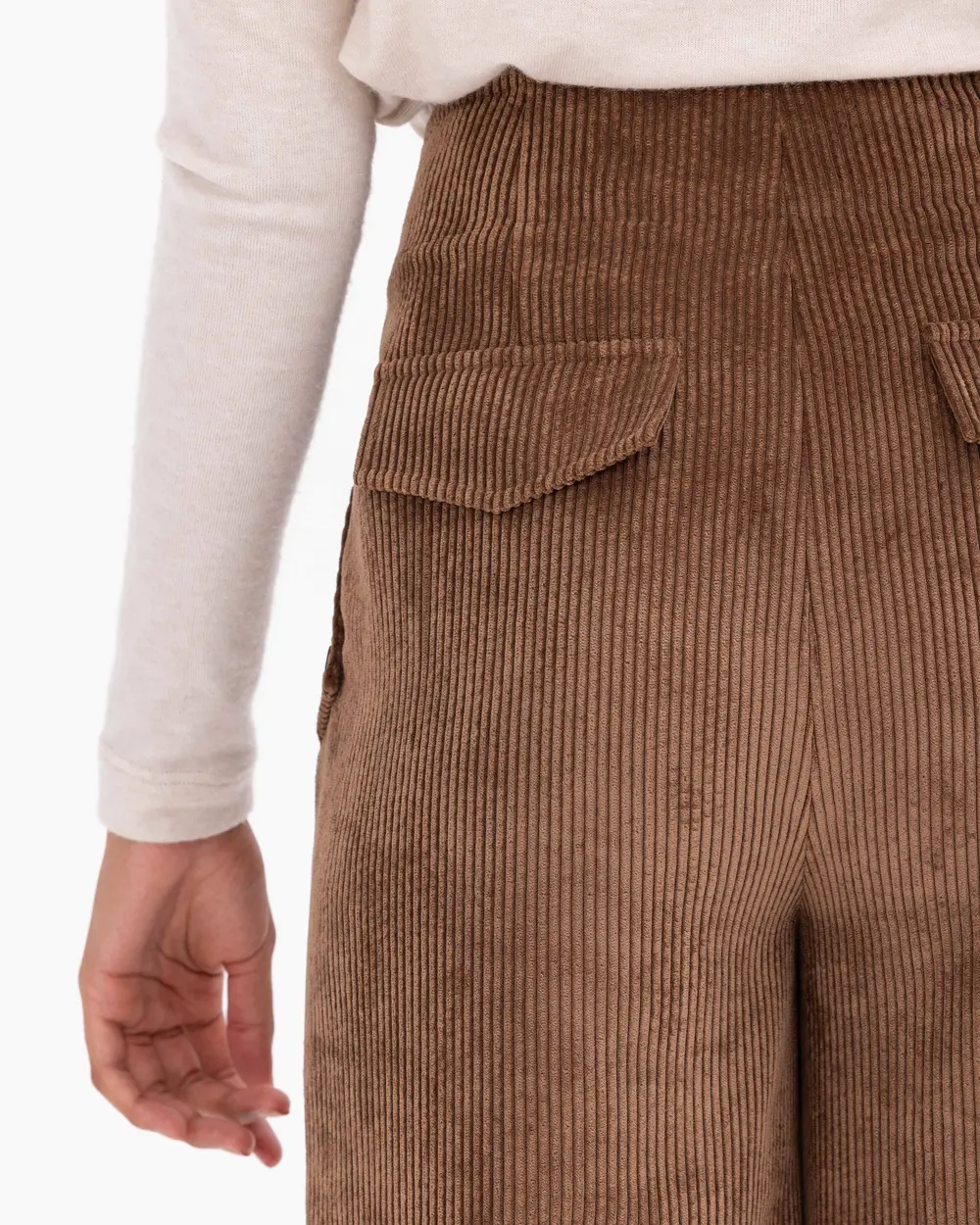 Corduroy Fabric Wide Leg Trousers