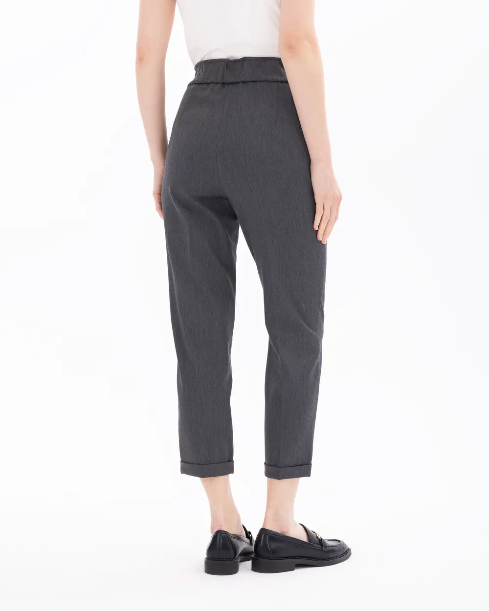 Ankle Length Elastic Waist Trousers