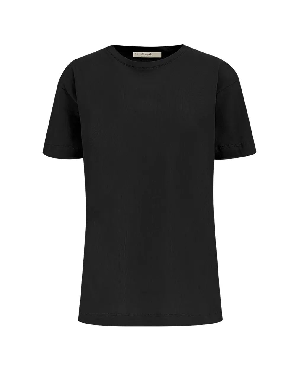 Round Neck Knitted Fabric Basic T-Shirt