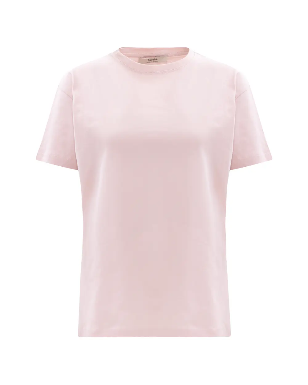 Round Neck Knitted Fabric Basic T-Shirt