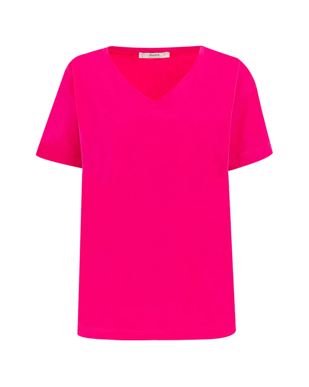 Örme Kumaş V Yaka Basic Tişört