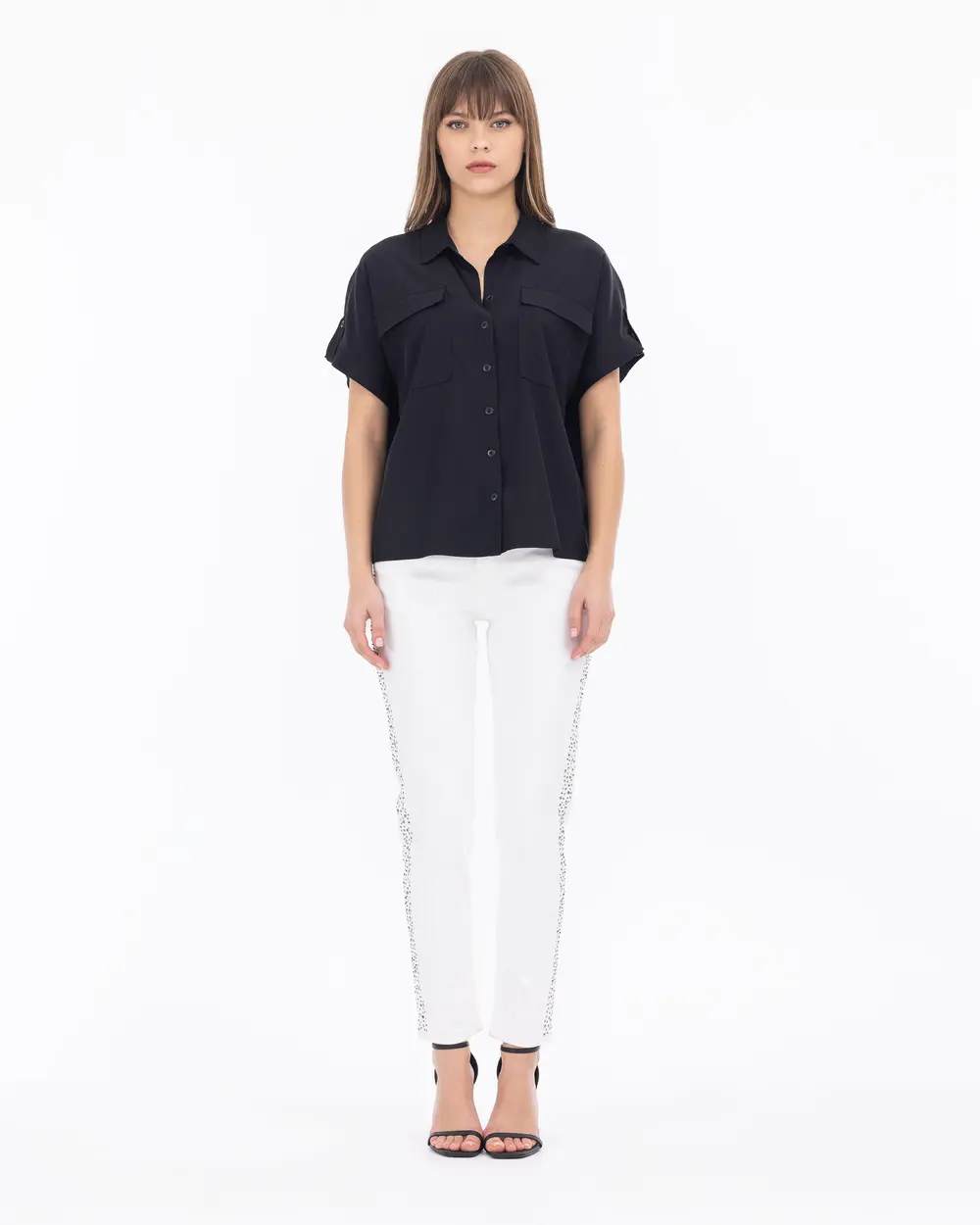 Snap Button Low Sleeve Shirt