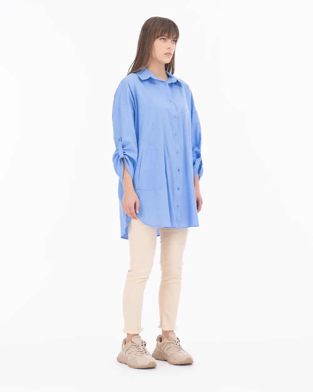 Oversize Pocket Linen Shirt