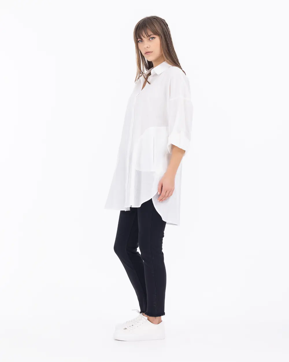 Oversize Pocket Linen Shirt