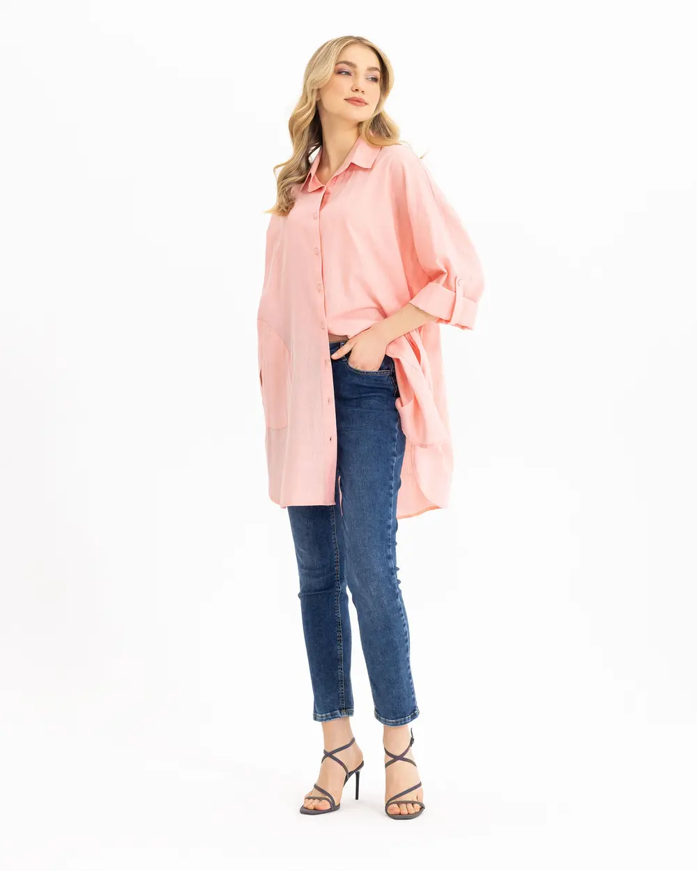 Oversize Pocket Linen Shirt