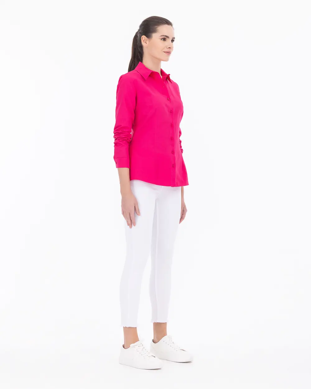 Basen Length Basic Woven Shirt