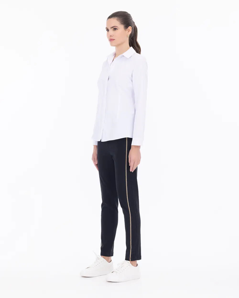 Basen Length Basic Woven Shirt