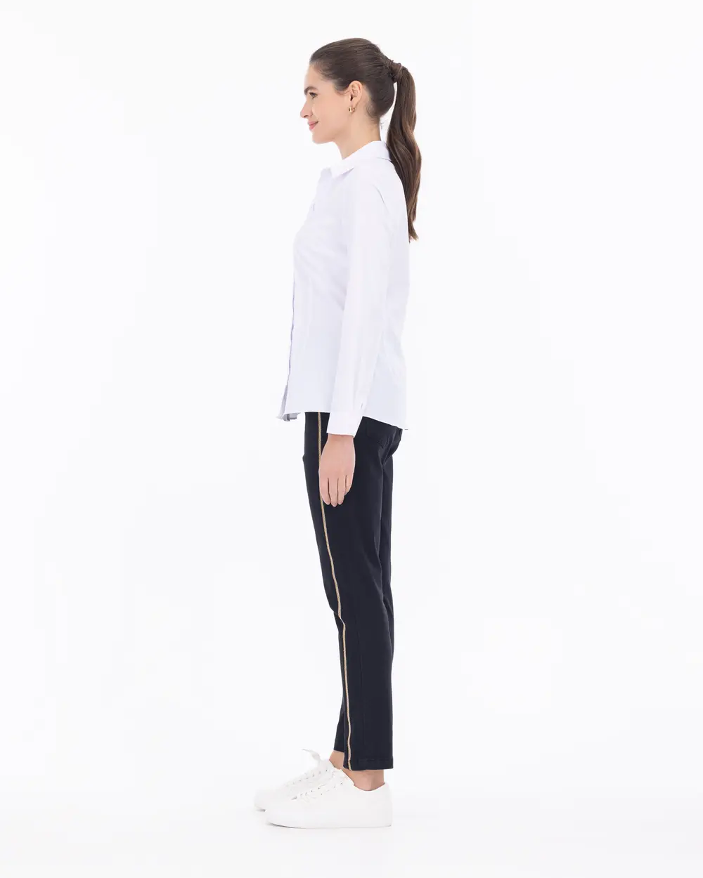 Basen Length Basic Woven Shirt