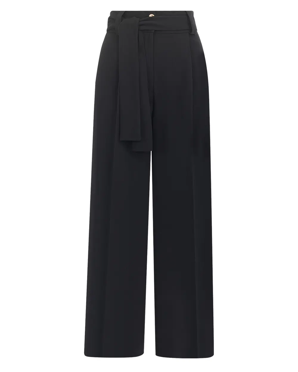 Belted Wide Cut Ankle Length Trousers