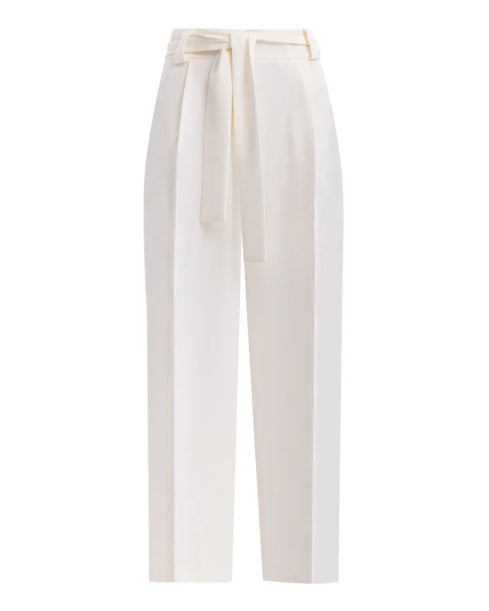 Belted Wide Cut Ankle Length Trousers