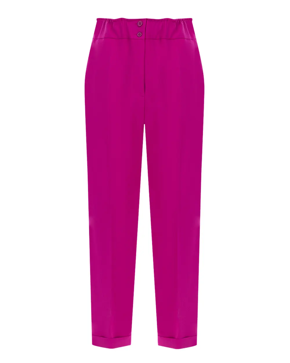 Carrot Cut Elastic Waist Trousers