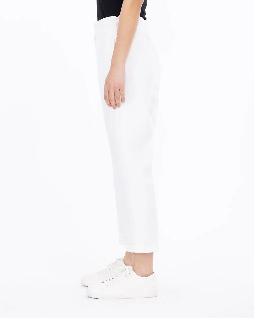 Carrot Cut Elastic Waist Trousers