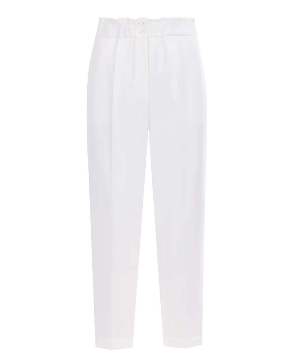 Carrot Cut Elastic Waist Trousers