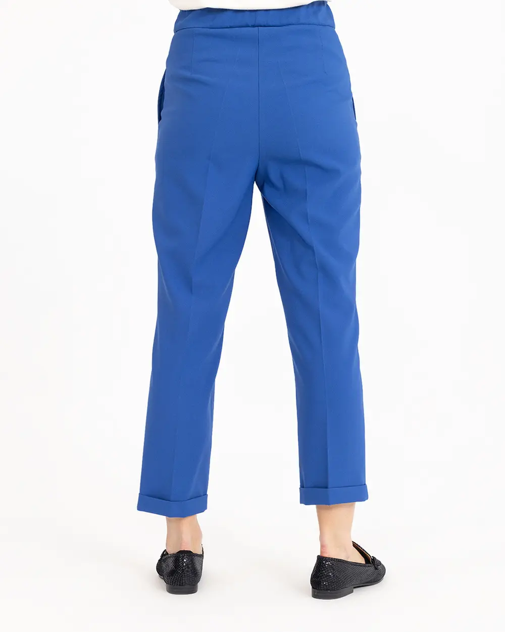 Carrot Cut Elastic Waist Trousers