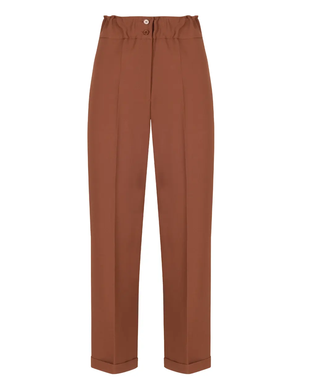 Carrot Cut Elastic Waist Trousers