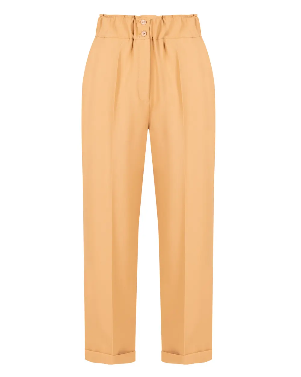 Carrot Cut Elastic Waist Trousers