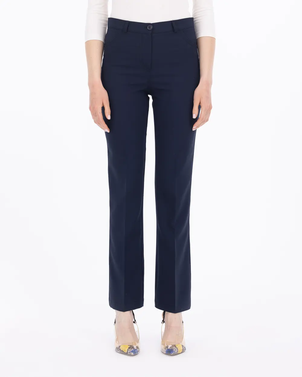 Wide Leg Full Length Classic Trousers