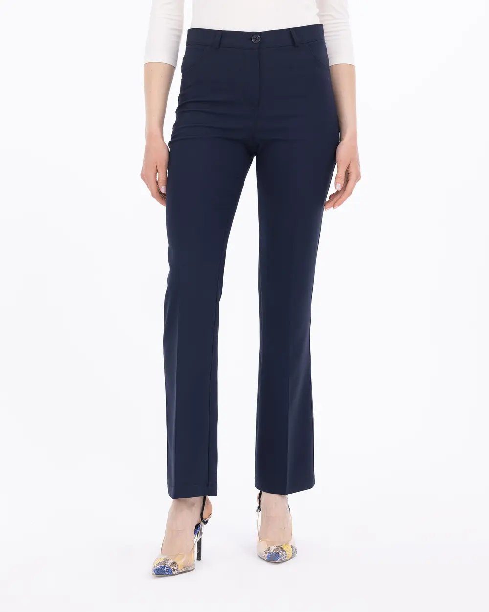 Wide Leg Full Length Classic Trousers