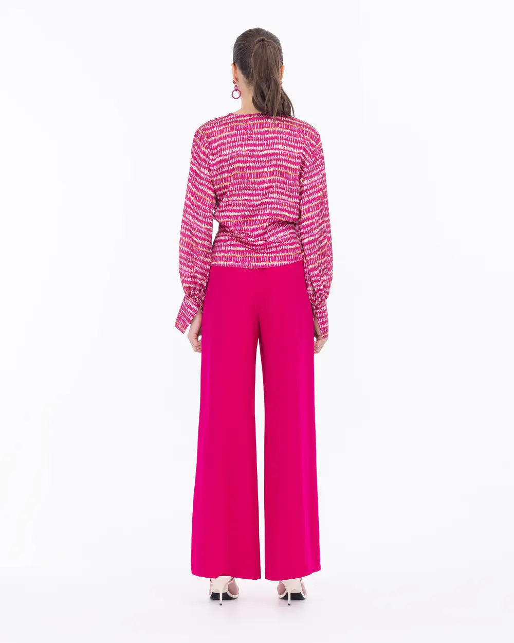 Desenli Bel Boy Anvelop Bluz