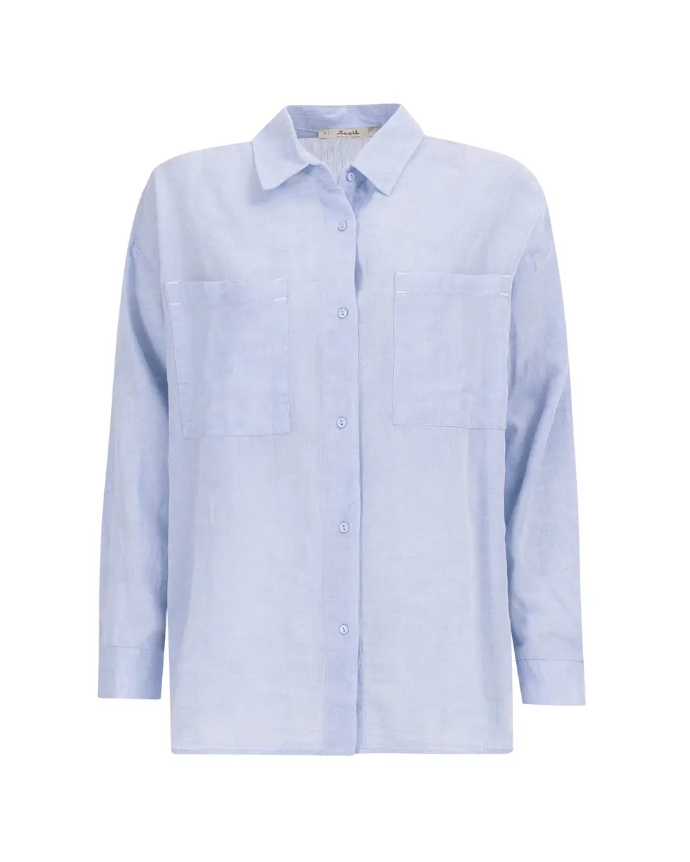 Pocket Detailed Relaxed Linen Shirt