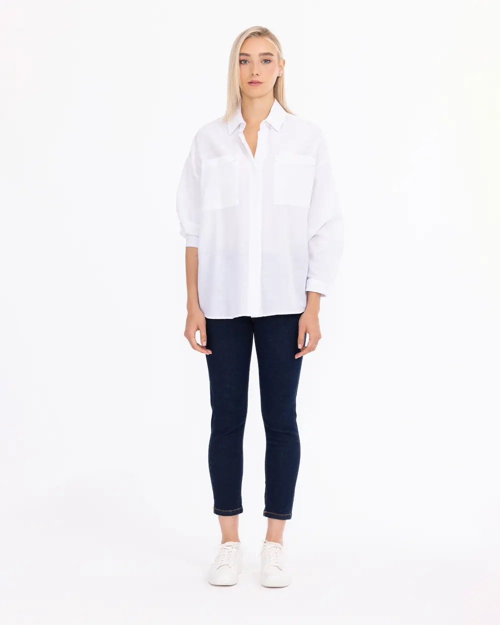 Pocket Detailed Relaxed Linen Shirt