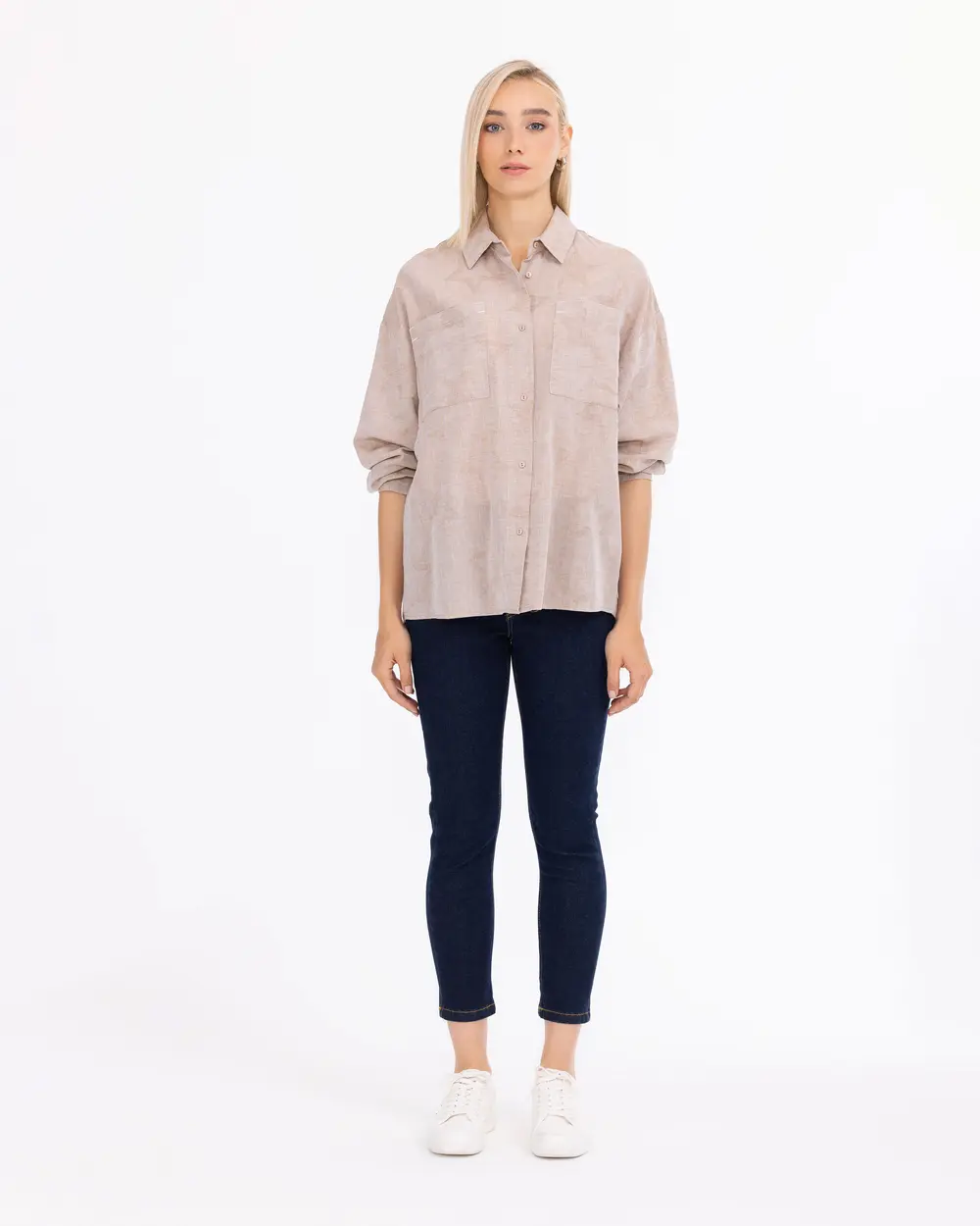 Pocket Detailed Relaxed Linen Shirt