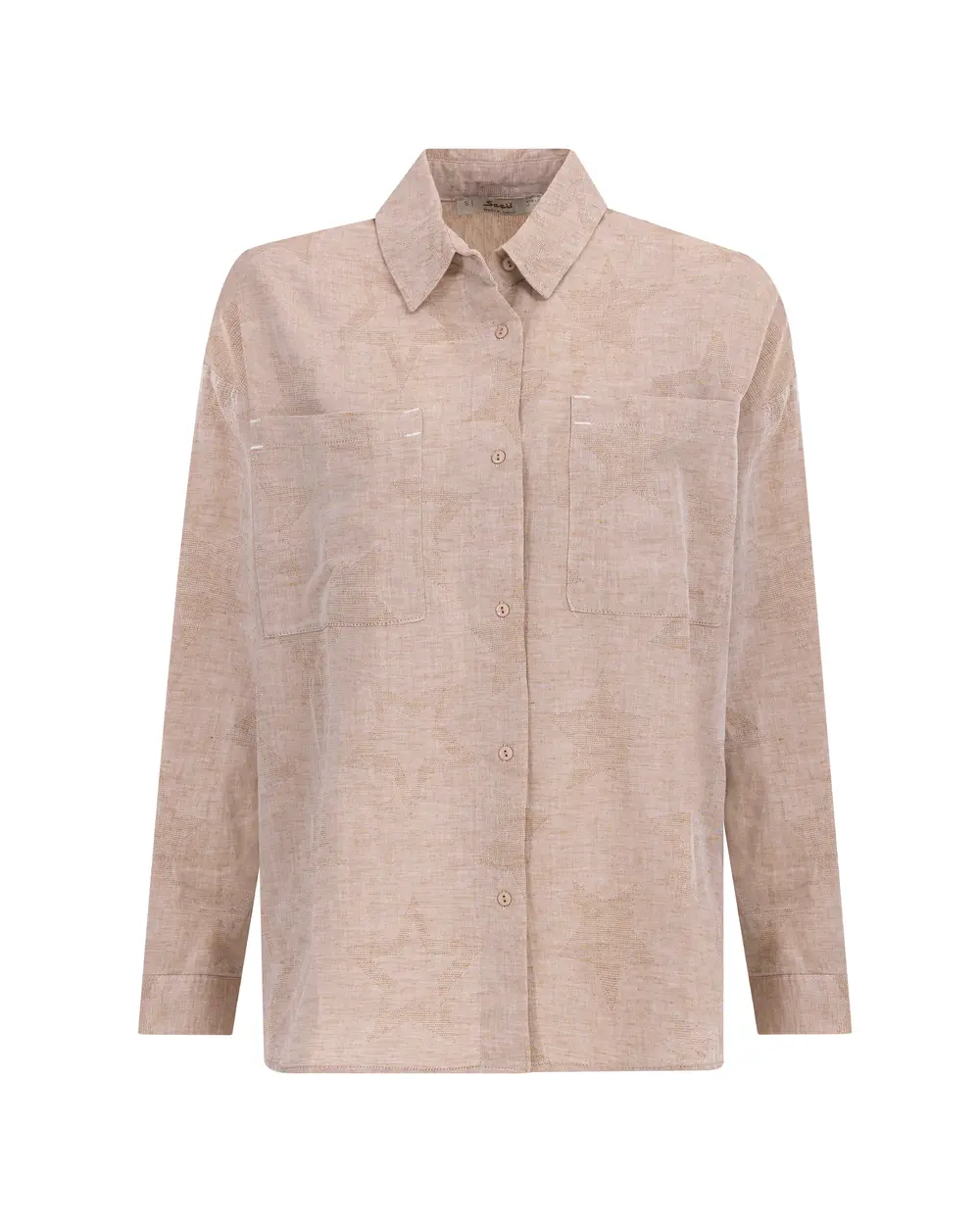 Pocket Detailed Relaxed Linen Shirt