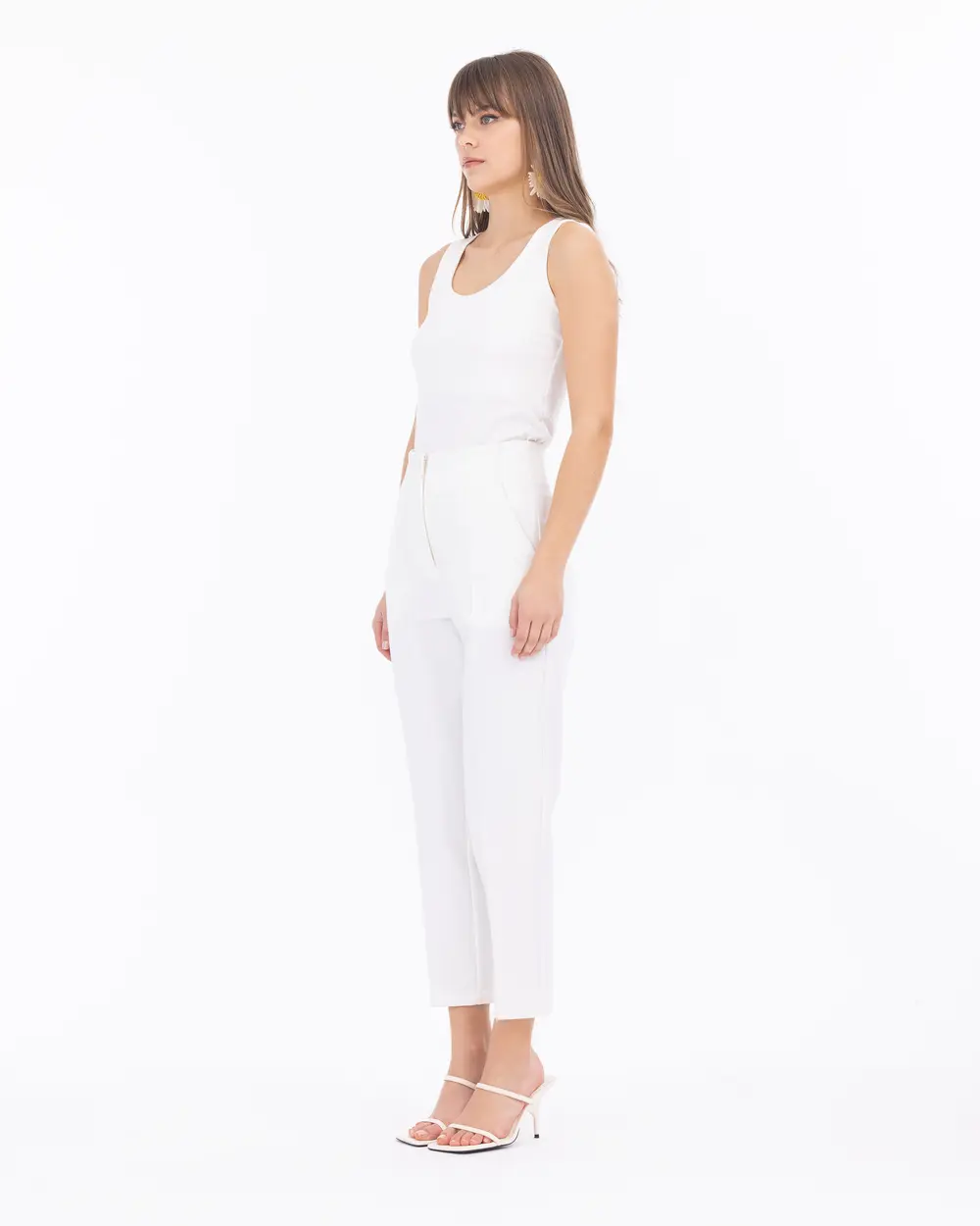 Pocket Detailed Ankle Length Trousers