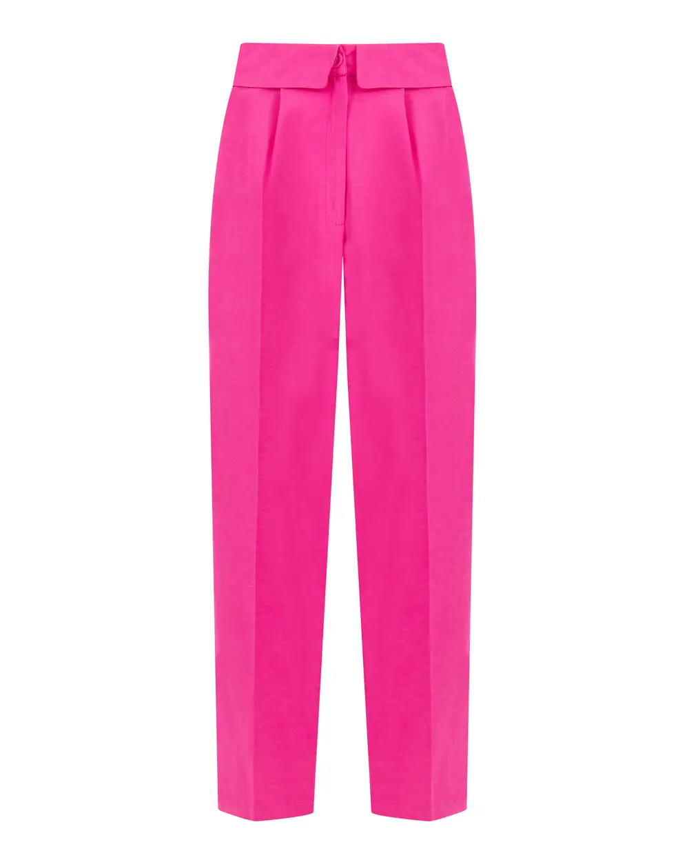 Waist Detailed Pleated Wide Cut Trousers