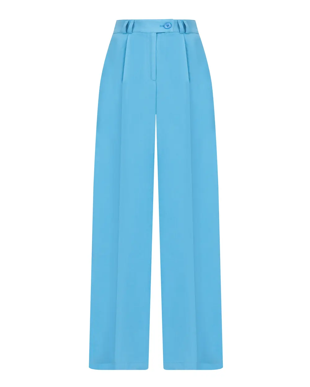 Pleated Wide Cut Full Length Trousers