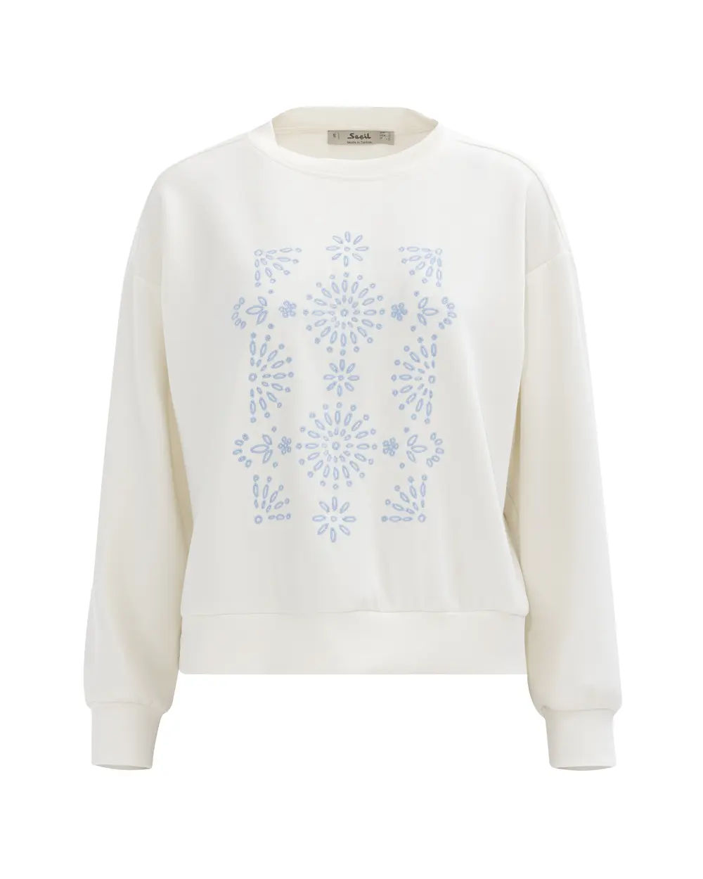 Round Neck Embroidered Sweatshirt