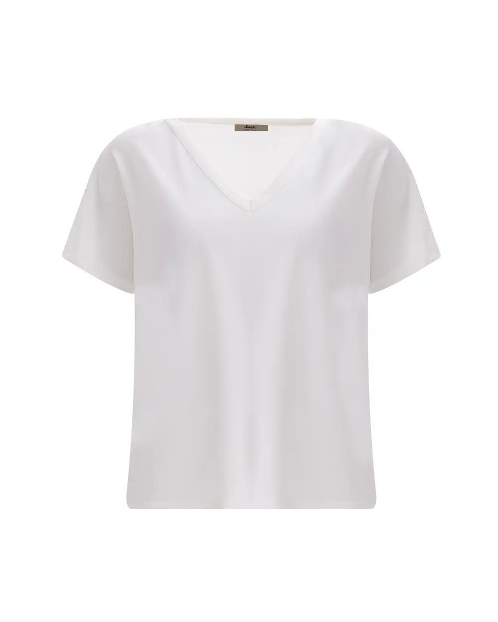 V-Neck Waist Length Basic T-Shirt