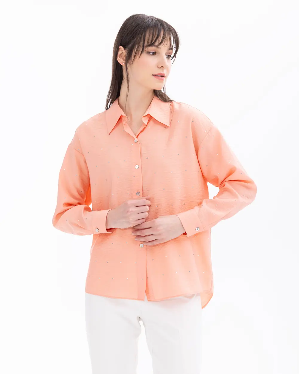 Low Sleeve Shirt with Stones