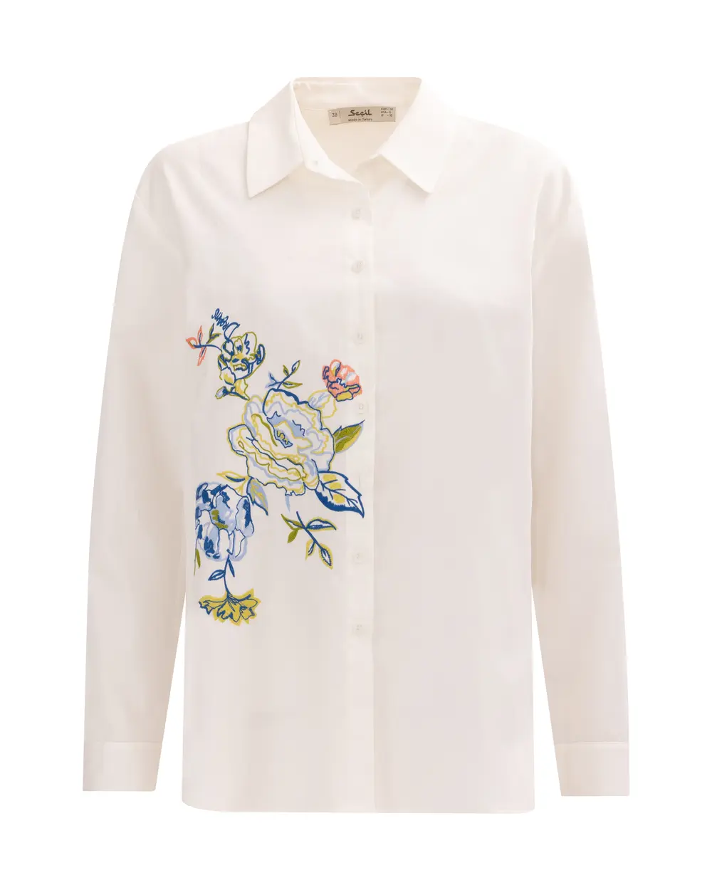 Embroidery Detailed Long Sleeve Shirt