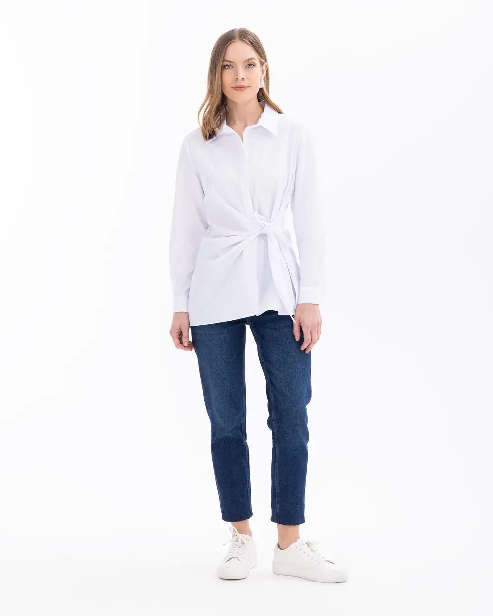 Buttoned Shirt with Lacing Detail