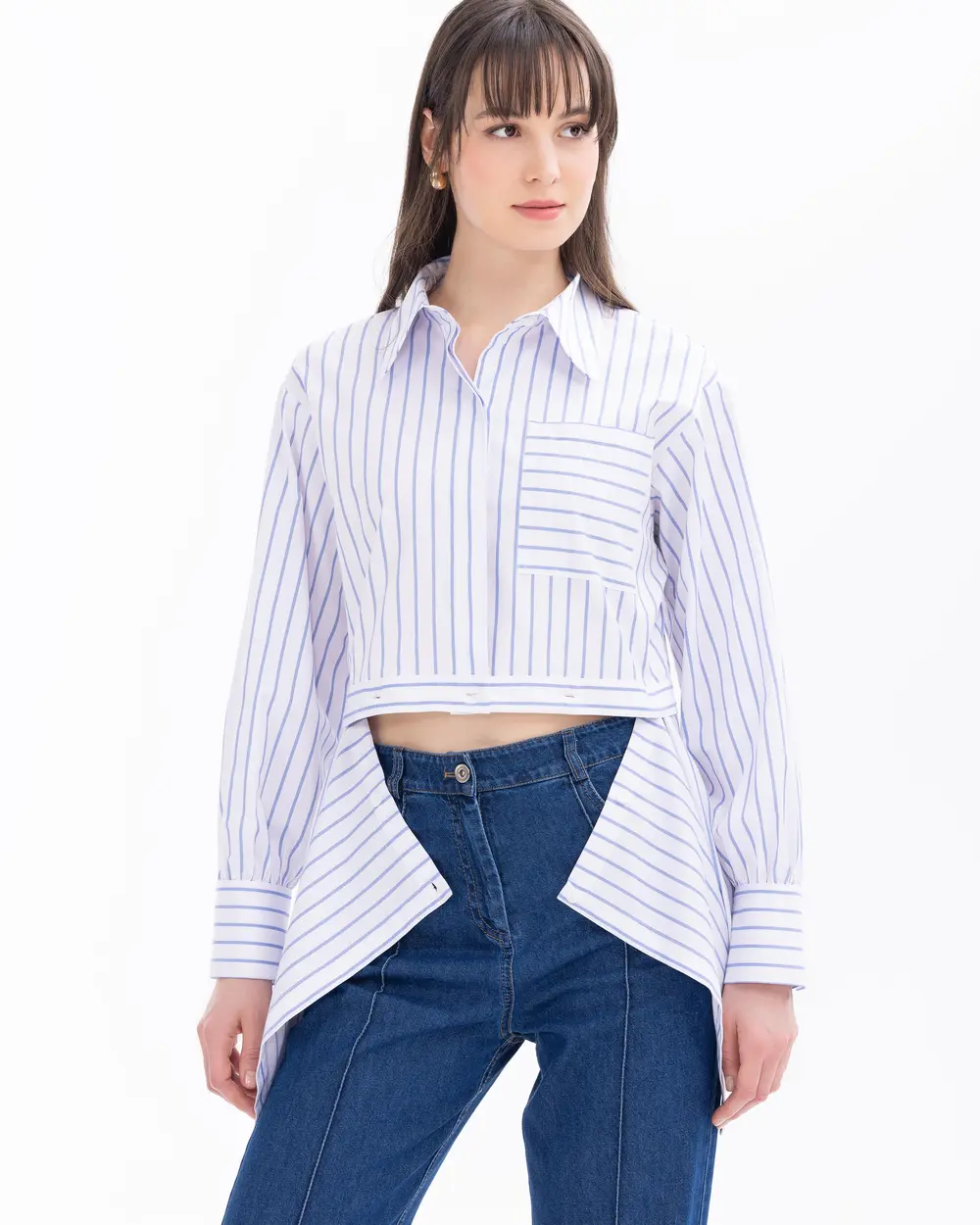 Striped Button Detailed Shirt