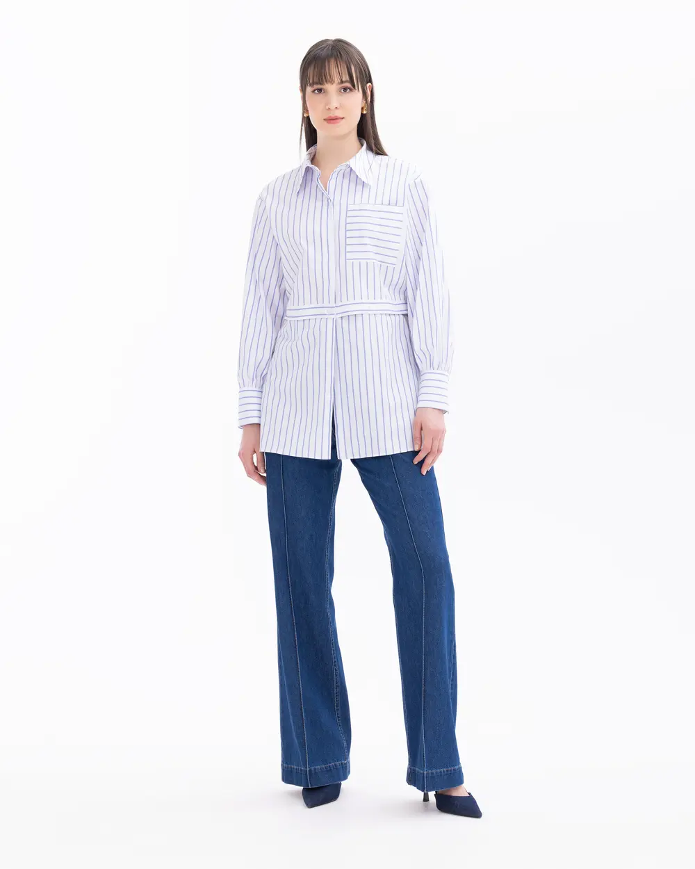 Striped Button Detailed Shirt