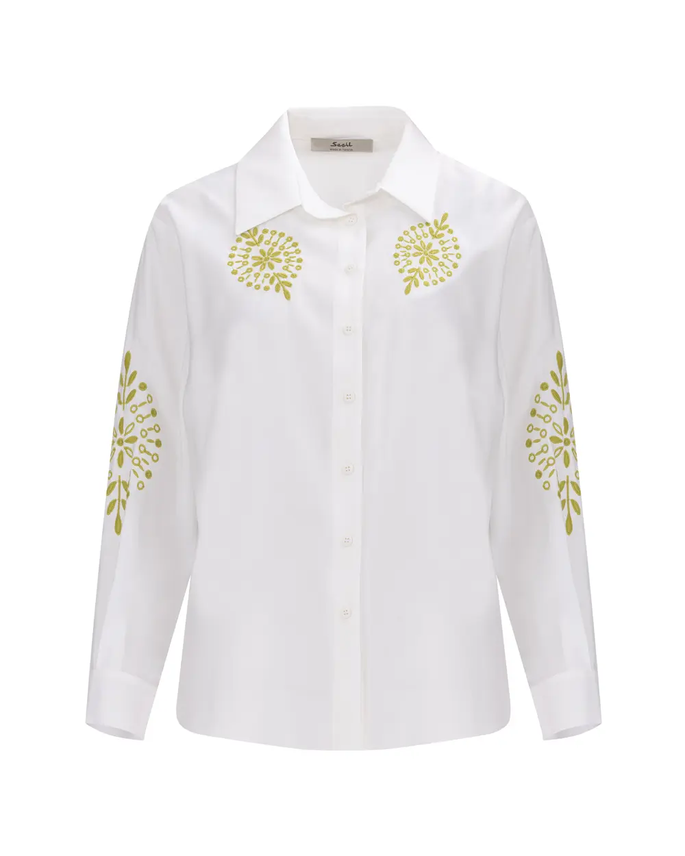 Embroidery Detailed Button Shirt