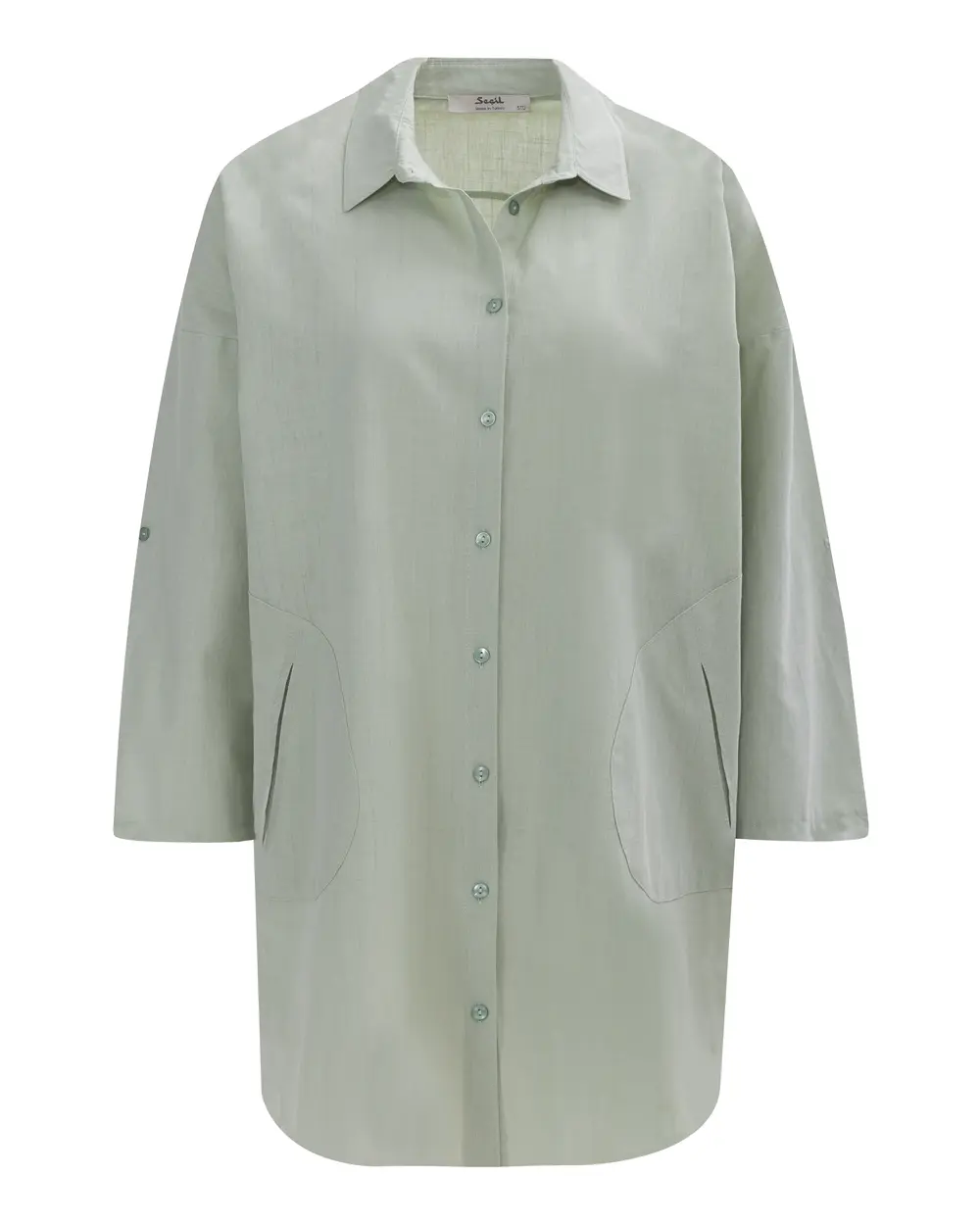 Linen Shirt with Foldable Sleeves