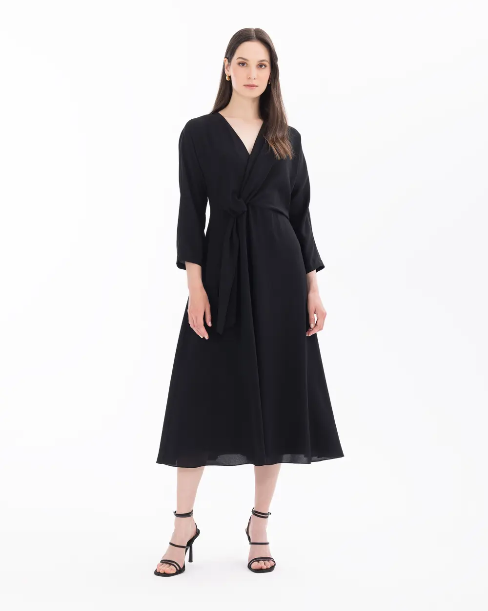 Bat Sleeve Midi Dress - SecilStore