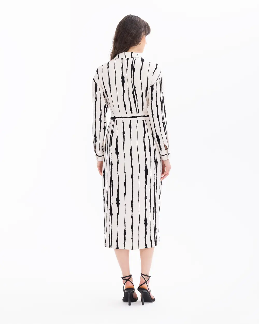 Striped Midi Length Dress