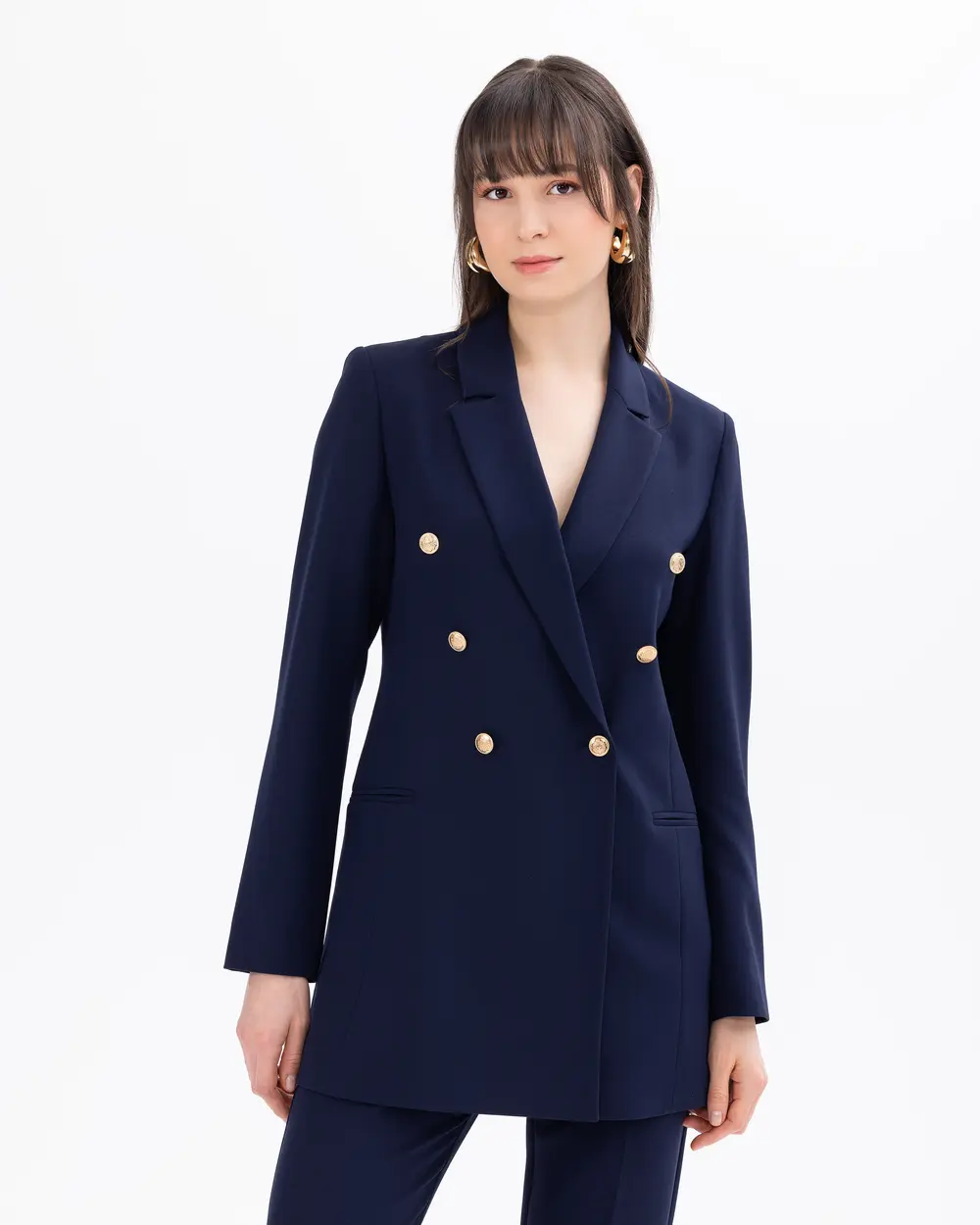 Button Detailed Blazer Jacket