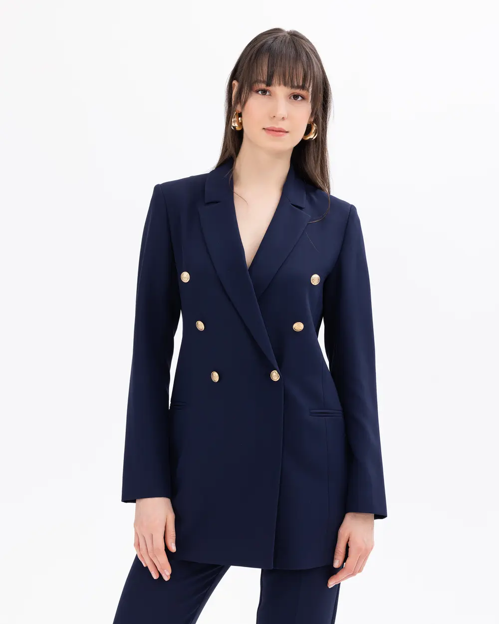 Button Detailed Blazer Jacket