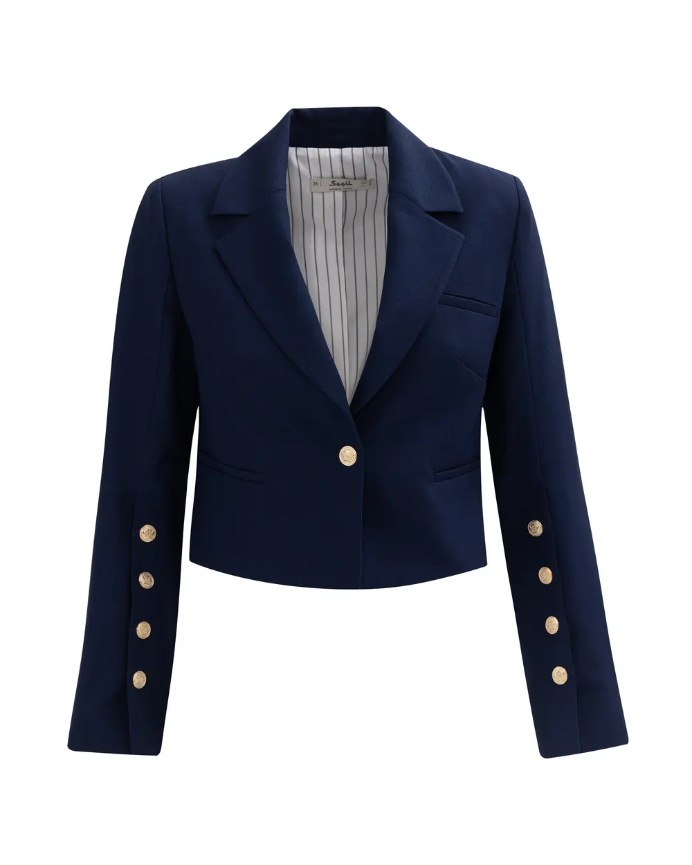 Waist Length Jacket with Button Detail