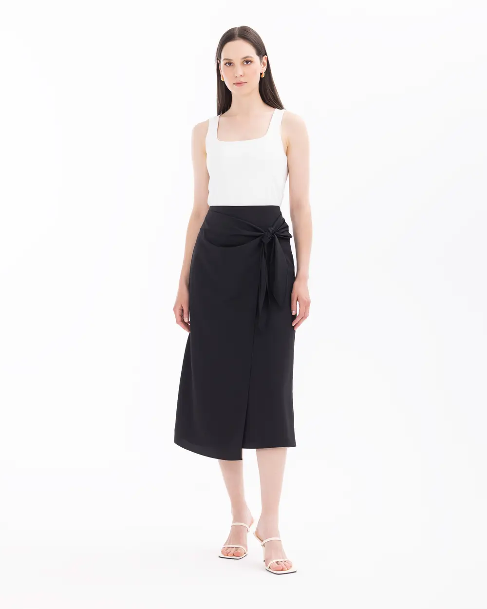 Belted Double-breasted Narrow Form Skirt - SecilStore