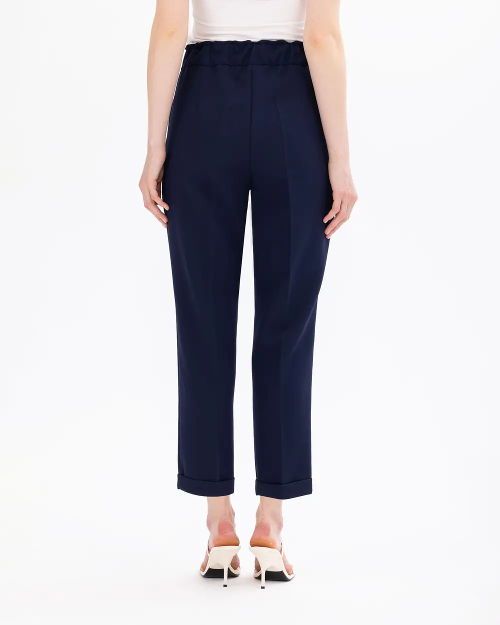 Ankle Length Pants with Drawstring Waist