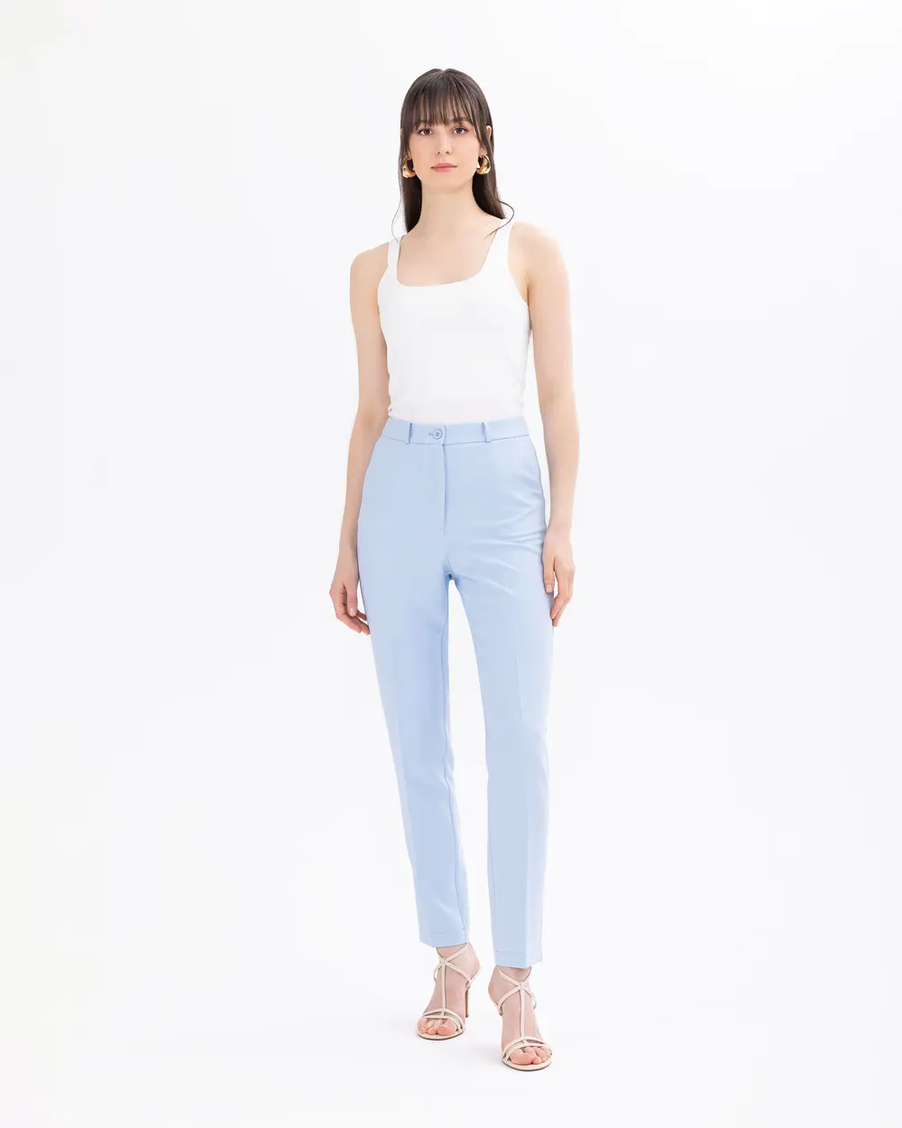 Buttoned Ankle Length Pants